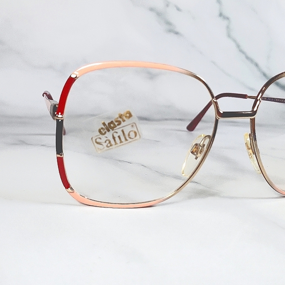 Vintage Safilo PINK Eyeglass Frame, Rx'able big/oversize glasses 55-15-135 NEW
